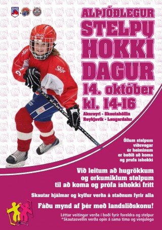 Stelpuhokkídagur á sunnudaginn