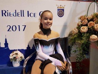 Ísold Fönn Vilhjálmsdóttir setti nýtt met á sínu fyrsta móti í Advanced Novice