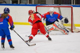 Hilma Bergsdóttir í færi (mynd: Bjarni Helgason)