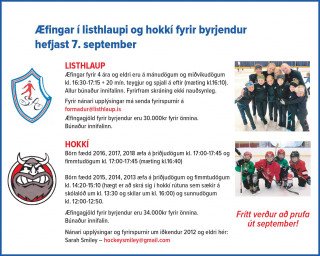 Æfingar fyrir byrjendur hefjast 7. september