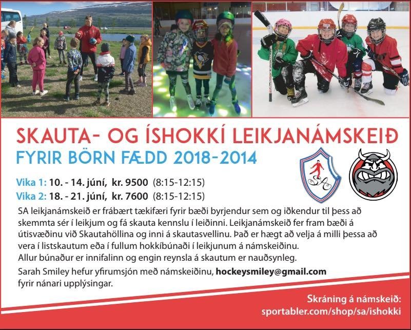 Skauta- og íshokkí leikjanámskeið SA í júní