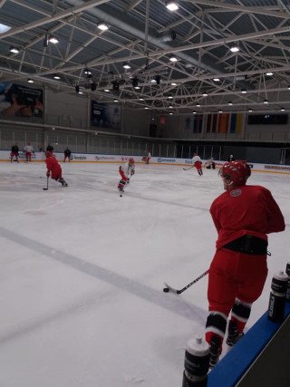 SA Víkingar á æfingu í Riga