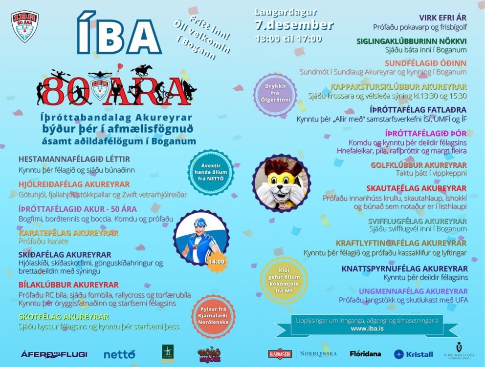 80 ára afmælishátíð ÍBA í boganum á morgun