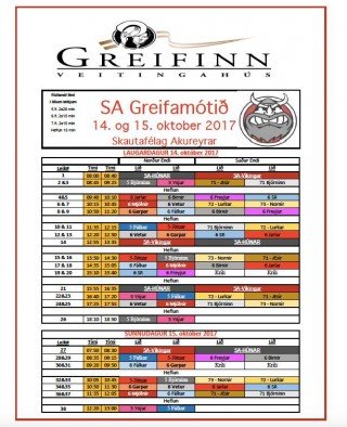 SA Greifamótið í Skautahöllinni um helgina (dagskrá)