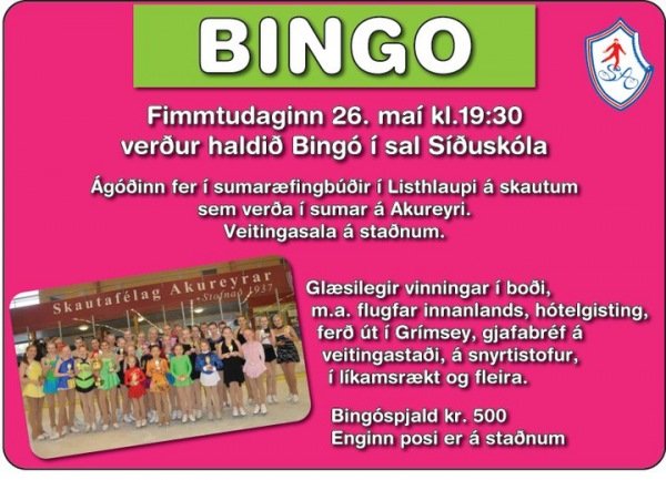 Bingó á fimmtudaginn