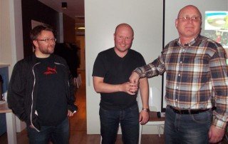 Dregið í happdrættinu.