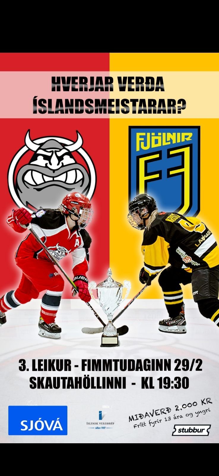 Þriðji leikur úrslitakeppninnar á morgun