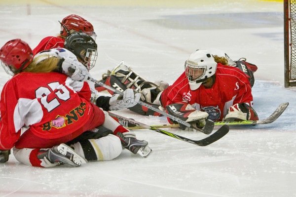 Margrét Vilhjálmsdóttir í marki SA í ham