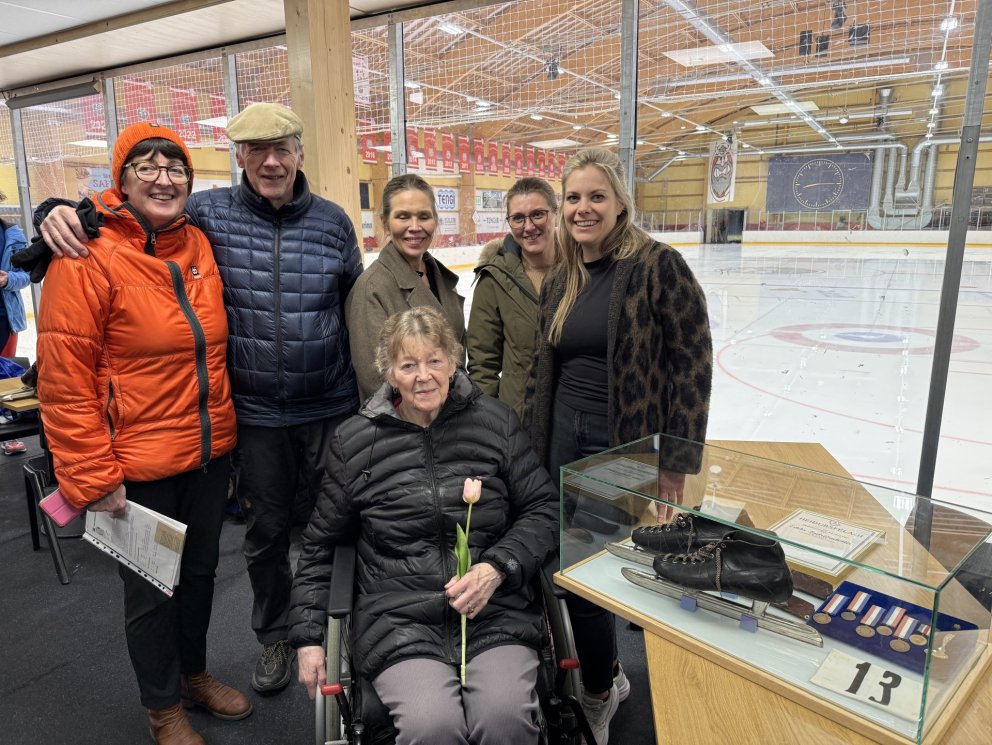 Edda Indriðadóttir og fjölskyda á vormóti ÍSS 2026.