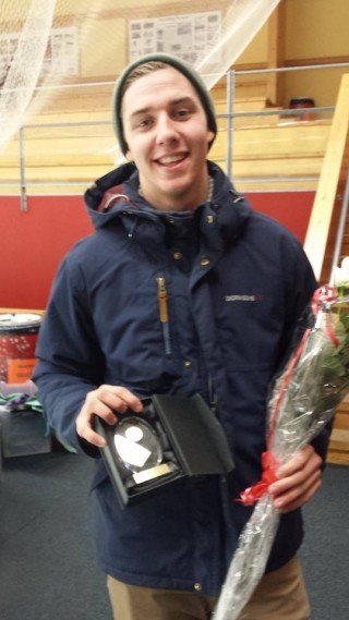 Jóhann Már Leifsson við verðlaunaafhendinguna