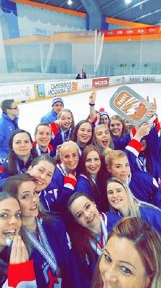 Íslenska liðið með bronsið (Birna Baldursdóttir)