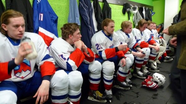 Mynd úr búningsklefanum í dag (stolið af heimasíðu ÍHÍ)