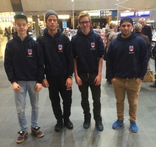 Landsliðshópur SA á Keflavíkurflugvelli