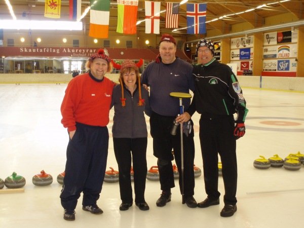 Confused Celts: Jón Einar Jóhannesson, Barbara Smith, Davíð Valsson og David Smith. Mynd: Árni Araso…