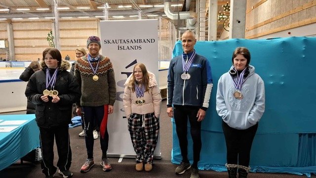 Skautafélag Akureyrar með 22 verðlaun á Íslandsmeistaramótinu í Skautahlaupi í Laugardal