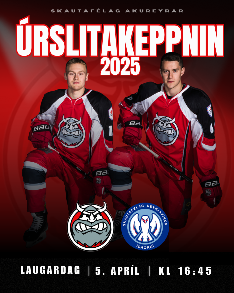 SA Víkingar mæta SR í fyrsta leik úrslitakeppni karla á laugardag