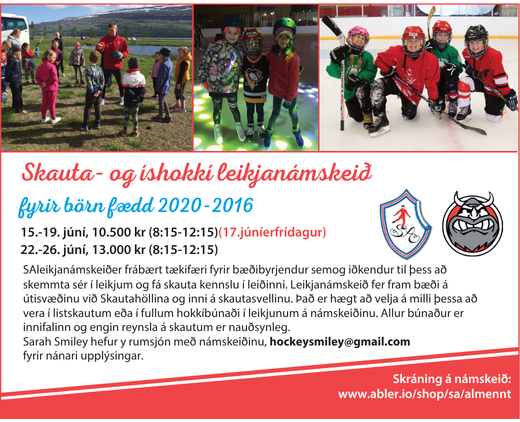 Skauta- og íshokkí leikjanámskeið SA í júní