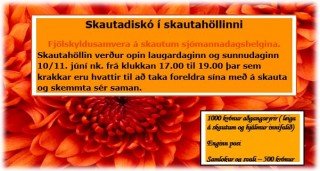 SKAUTADISKÓ UM HELGINA