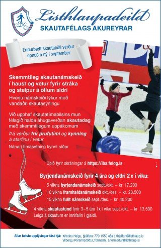 Nú fer að styttast í skautabyrjun