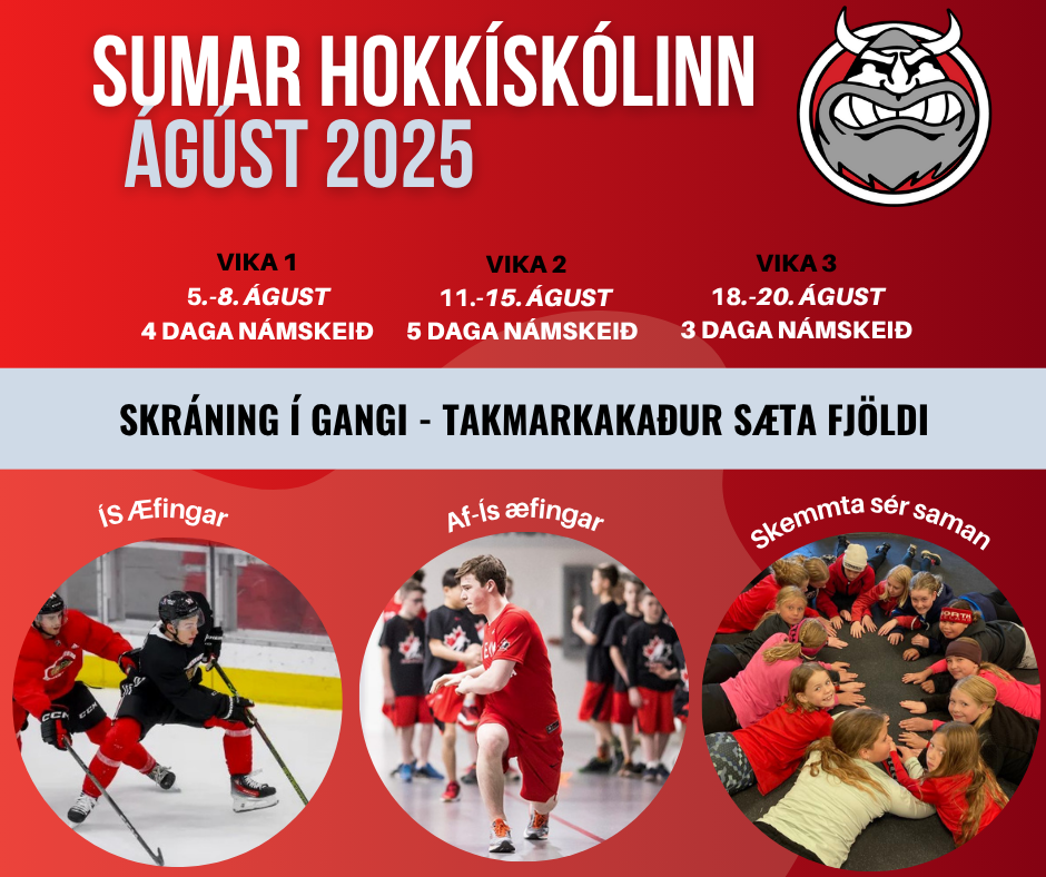 Íshokkíæfingabúðir hefjast á þriðjudag