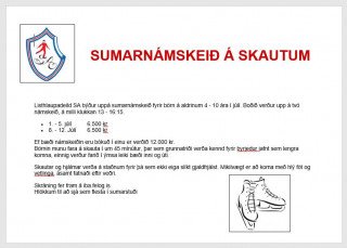 Sumarnámskeið Listhlaupadeildar