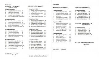 Vinamót LSA helgina 18.-19. febrúar Dagskrá og keppnisröð