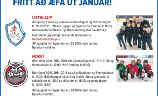 Frítt að æfa út janúar