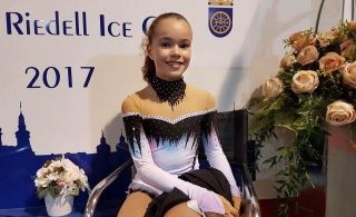 Ísold Fönn Vilhjálmsdóttir setti nýtt met á sínu fyrsta móti í Advanced Novice