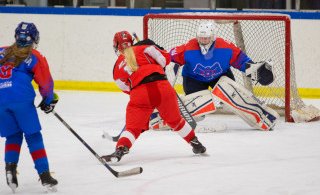 Hilma Bergsdóttir í færi (mynd: Bjarni Helgason)