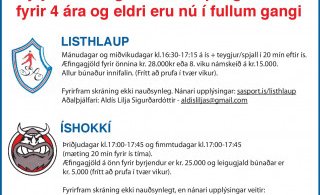 Byrjendaæfingar í listhlaupi og íshokkí að hefjast