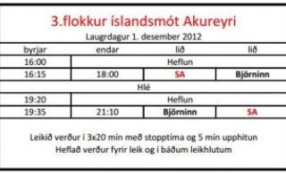 SA-Björninn í 3. flokki á laugardag