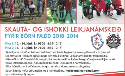 Skauta- og íshokkí leikjanámskeið SA í júní
