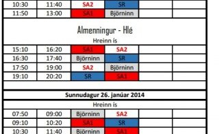 Íslandsmót hjá 4. flokki - dagskrá
