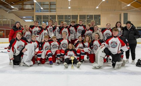 Víkingar Skautafélagi Akureyrar eru Islandsmeistarar U16 liða 2024.