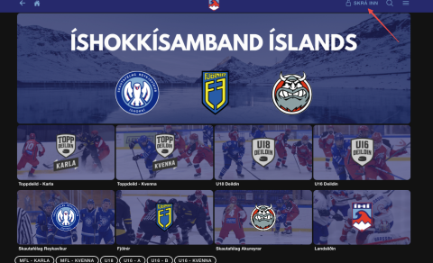 Streymi íshokkíleikja í nýja streymisveitu
