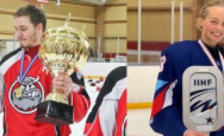 Sunna og Jóhann íshokkífólk ársins 2020 á Íslandi