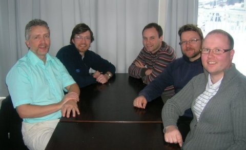 Mammút-að-borða: Haraldur Ingólfsson, Sveinn H. Steingrímsson, Jens Kristinn Gíslason, Ólafur Númaso…