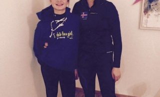 Mæðgurnar Saga Margrét og Guðrún Blöndal.