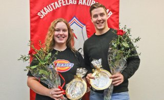 Silvía Rán Björgvinsdóttir og Jóhann Már Leifsson íþróttafólk SA 2018