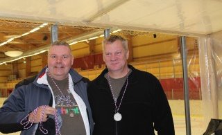 Kátir veiðimenn, gömul mynd en þeir eru enn glaðir