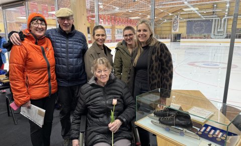 Edda Indriðadóttir og fjölskyda á vormóti ÍSS 2026.