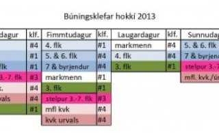 Breytt röðun í búningsklefa á æfingadögum hokkídeildar