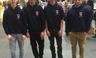 Landsliðshópur SA á Keflavíkurflugvelli