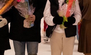 Júlía Rós og Sergey yfirþjálfari