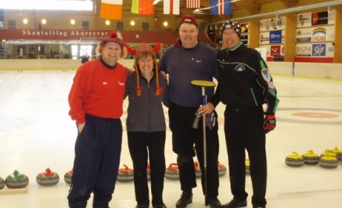 Confused Celts: Jón Einar Jóhannesson, Barbara Smith, Davíð Valsson og David Smith. Mynd: Árni Araso…
