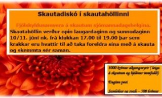 SKAUTADISKÓ UM HELGINA