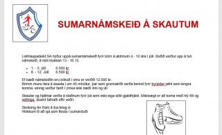 Sumarnámskeið Listhlaupadeildar