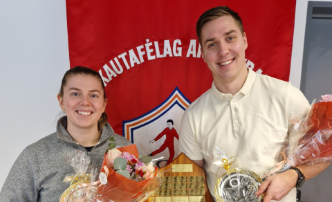 Shawlee Gaudreault og Jóhann Már Leifsson íþróttafólk SA 2024