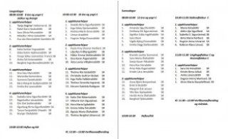 Vinamót LSA helgina 18.-19. febrúar Dagskrá og keppnisröð